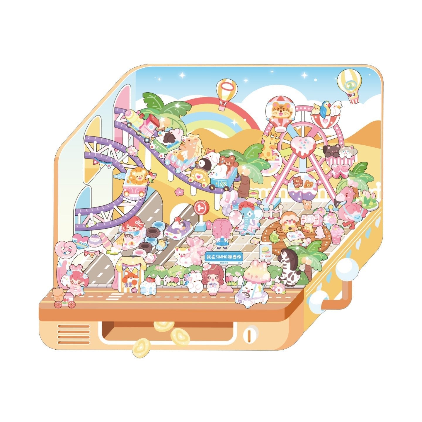 Gyerekország - matricajelenet Simno 1 darabos kirakó puzzle (SN-6941776325598) - puzzlegarden