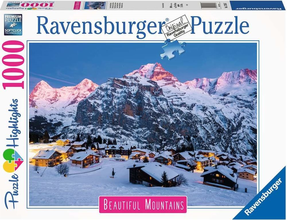 Gyönyörű Hegyek - Berni-felvidék, Mürren Ravensburger 1000 darabos kirakó puzzle (RA-17316 4005556173167) - puzzlegarden