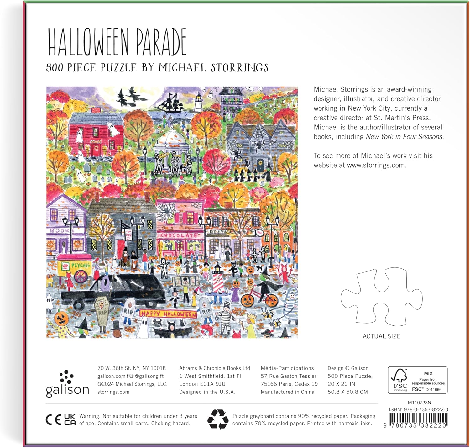 Halloween felvonulás Galison 500 darabos kirakó puzzle (GA - 9780735382220 9780735382220) - puzzlegarden