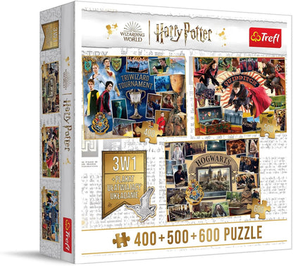 Harry Potter 3in1 gyüjtemény 1. - Trimágus Tusa, Kviddics, Roxfort - 400, 500, 600 Trefl 500 darabos kirakó puzzle (TR - 91827 5900511918274) - puzzlegarden