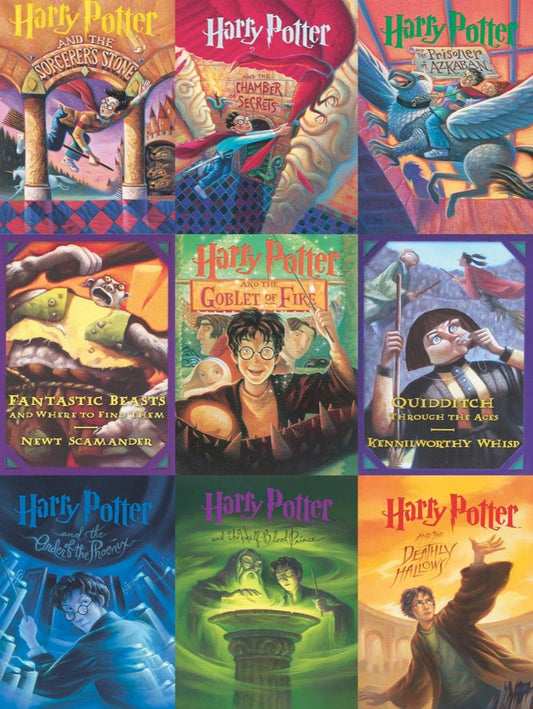 Harry Potter Könyv Borító kollázs New York Puzzle Company 500 darabos kirakó puzzle (NYPC - NPZHP1917) - puzzlegarden