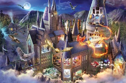 Harry Potter - Roxfort Kastély Metszet Ravensburger 3000 darabos kirakó puzzle (RA - 17561 4005556175611) - puzzlegarden