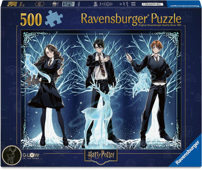 Harry Potter - Világító Patrónus - sötétben világít! Ravensburger 500 darabos kirakó puzzle (RA-12001509) - puzzlegarden