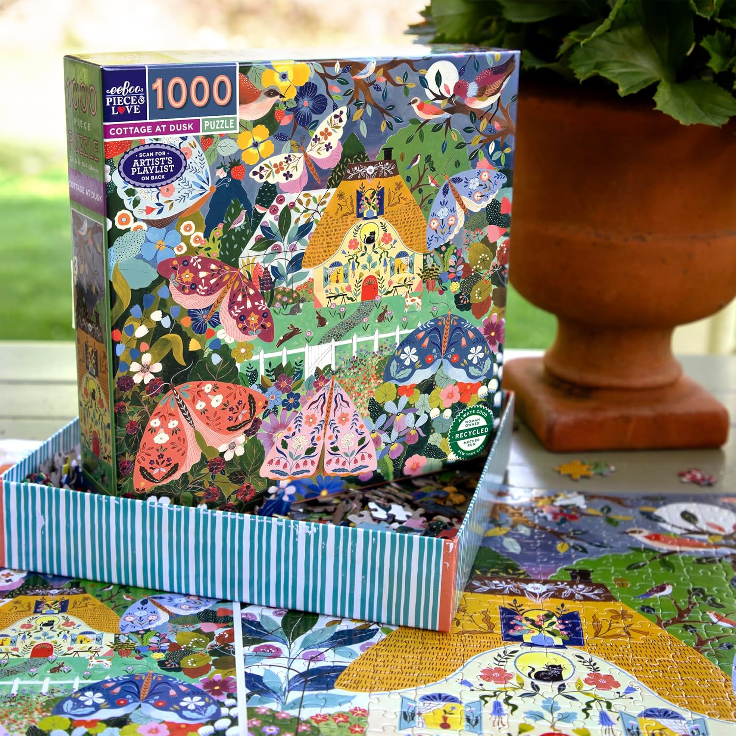 Házikó alkonyatkor Eeboo 1000 darabos kirakó puzzle (EB-PZT511) - puzzlegarden