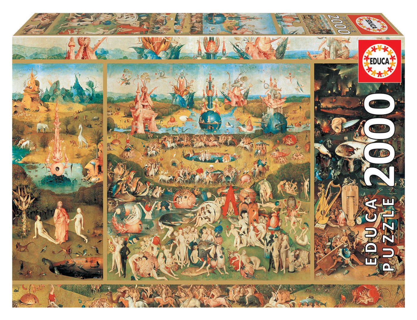 Hieronymus Bosch - Gyönyörök kertje Educa 2000 darabos kirakó puzzle (ED-18505 8412668185050) - puzzlegarden