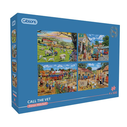 Hívd az Állatorvost – 4×500 Gibsons 500 darabos kirakó puzzle (G - G5069) - puzzlegarden