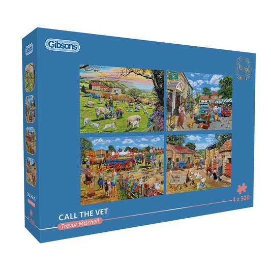 Hívd az Állatorvost – 4×500 Gibsons 500 darabos kirakó puzzle (G - G5069) - puzzlegarden