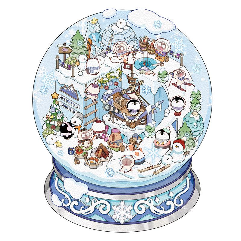 Hópehely - kristálygömb - matricajelenet Simno 1 darabos kirakó puzzle (SN-6941776320760) - puzzlegarden