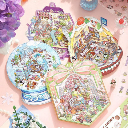 Hópehely - kristálygömb - matricajelenet Simno 1 darabos kirakó puzzle (SN-6941776320760) - puzzlegarden