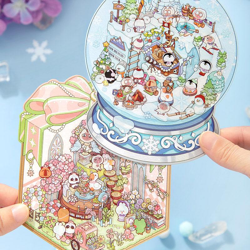 Hópehely - kristálygömb - matricajelenet Simno 1 darabos kirakó puzzle (SN-6941776320760) - puzzlegarden