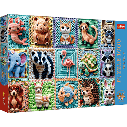 Horgolt Állatkák Trefl 1000 darabos kirakó puzzle (TR - 12093) - puzzlegarden