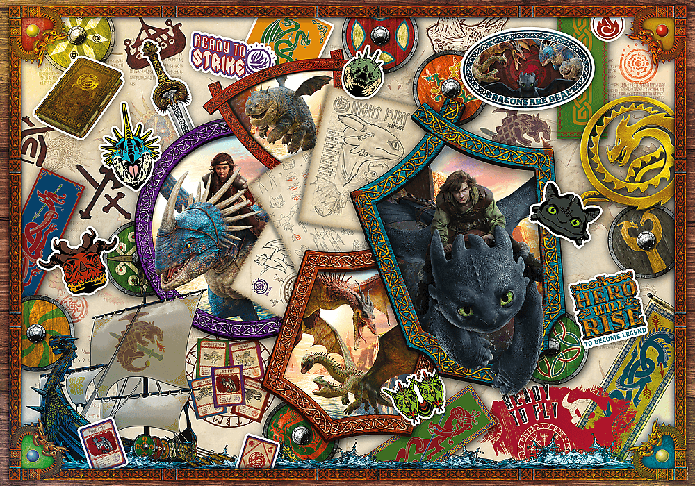 Így neveld a sárkányodat – Hősök Trefl 1000 darabos kirakó puzzle (TR-10959) - puzzlegarden