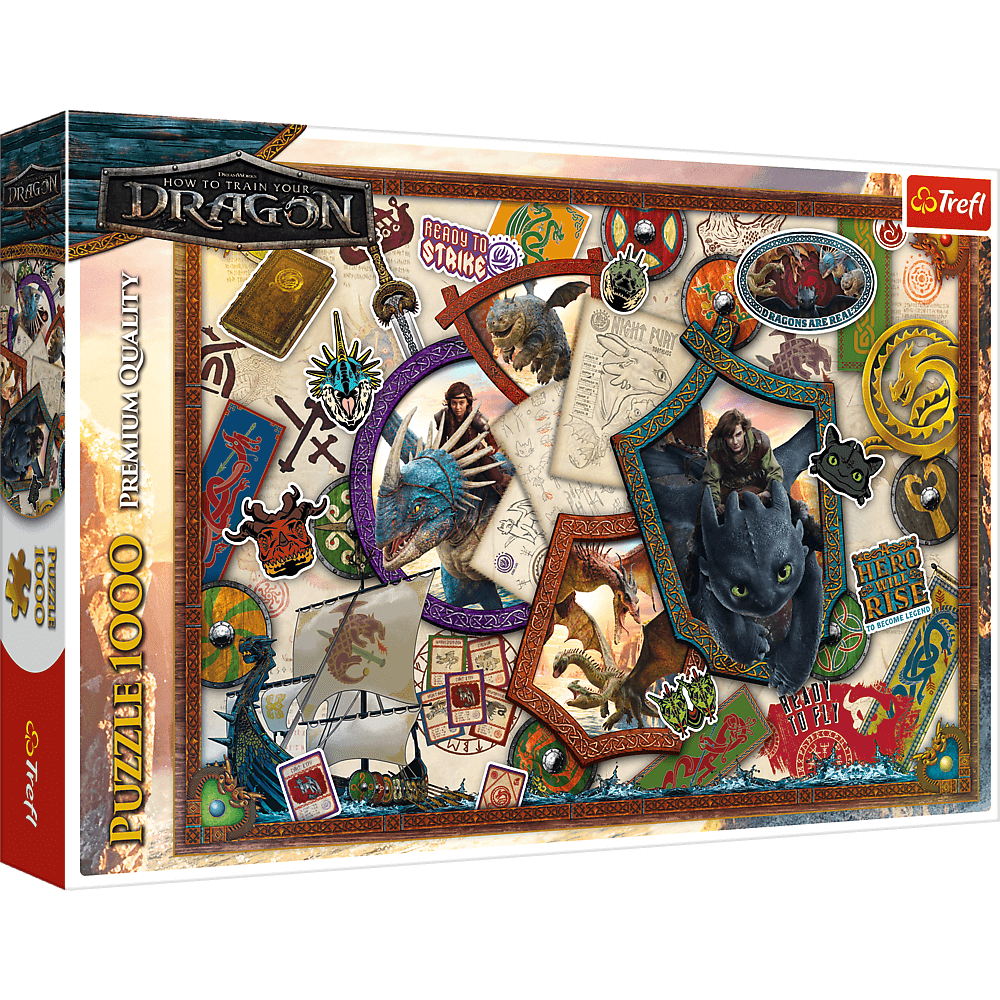 Így neveld a sárkányodat – Hősök Trefl 1000 darabos kirakó puzzle (TR-10959) - puzzlegarden