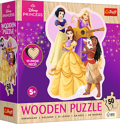 Imádnivaló Hercegnők - Fa kirakó Trefl Wood Craft 50 darabos kirakó puzzle (TR - 20257 5900511202571) - puzzlegarden