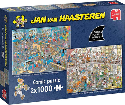 Jan van Haasteren – Felújítás & Barkácsbolt – 2x1000 Jumbo 1000 darabos kirakó puzzle (JU - 1110100647) - puzzlegarden