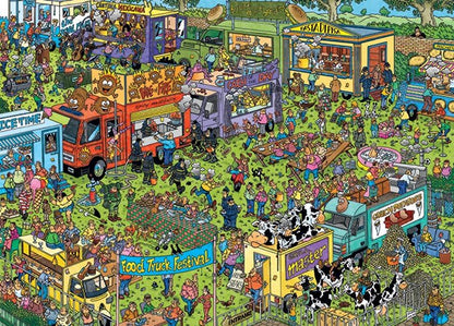 Jan van Haasteren - Food Truck Fesztivál Jumbo 1500 darabos kirakó puzzle (JU - 20042 8710126200421) - puzzlegarden