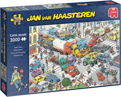 Jan van Haasteren – Forgalmi káosz Jumbo 3000 darabos kirakó puzzle (JU - 20074) - puzzlegarden