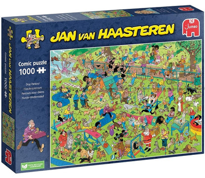 Jan van Haasteren - Kutyaparkour Jumbo 1000 darabos kirakó puzzle (JU - 1110100322 8710126003442) - puzzlegarden