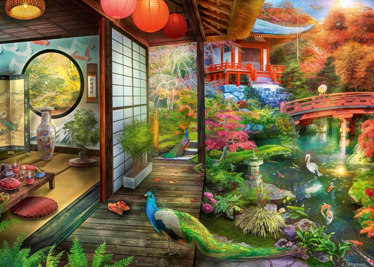 Japán Kerti Teaház Ravensburger 1000 darabos kirakó puzzle (RA-17497 4005556174973) - puzzlegarden