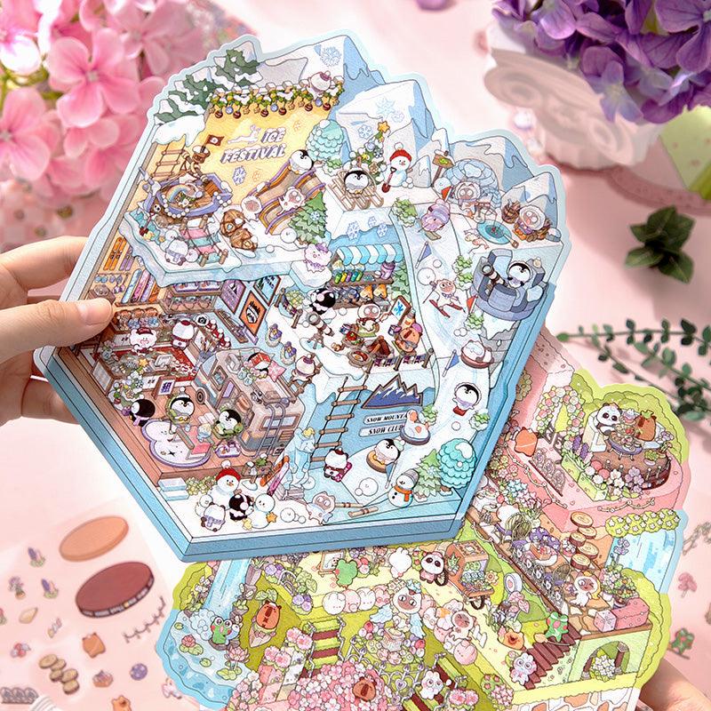 Jég és hó birodalma - matricajelenet Simno 1 darabos kirakó puzzle (SN-6941776320517) - puzzlegarden