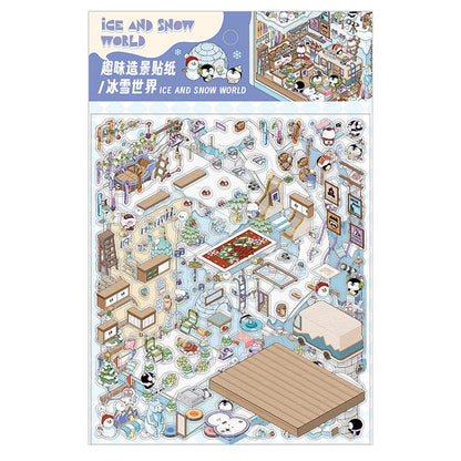 Jég és hó birodalma - matricajelenet Simno 1 darabos kirakó puzzle (SN-6941776320517) - puzzlegarden
