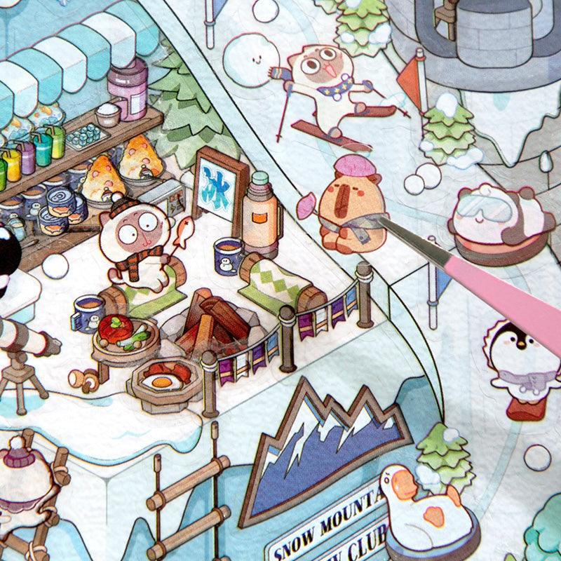 Jég és hó birodalma - matricajelenet Simno 1 darabos kirakó puzzle (SN-6941776320517) - puzzlegarden