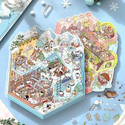 Jég és hó birodalma - matricajelenet Simno 1 darabos kirakó puzzle (SN-6941776320517) - puzzlegarden