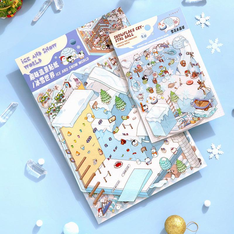 Jég és hó birodalma - matricajelenet Simno 1 darabos kirakó puzzle (SN-6941776320517) - puzzlegarden