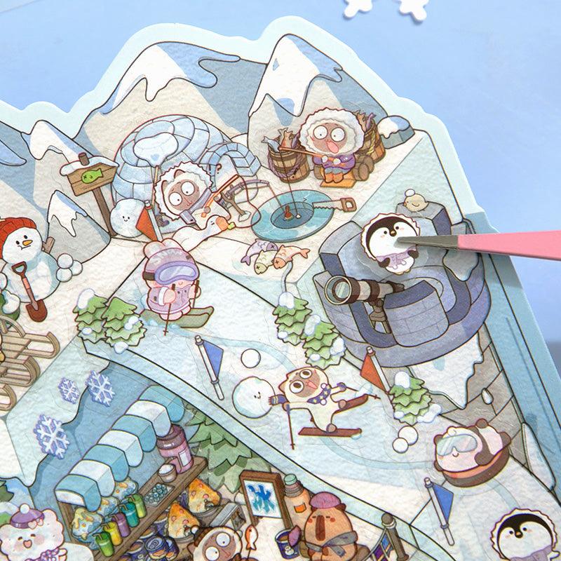 Jég és hó birodalma - matricajelenet Simno 1 darabos kirakó puzzle (SN-6941776320517) - puzzlegarden