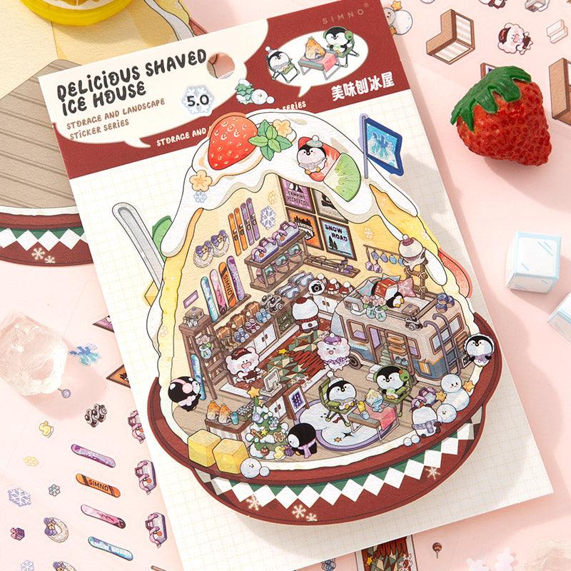 Jégkása - ház - matricajelenet Simno 1 darabos kirakó puzzle (SN-6941776320777) - puzzlegarden