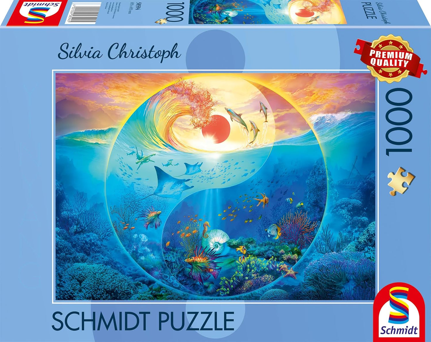 Jin és Jang – A tenger élőlényei Schmidt Spiele 1000 darabos kirakó puzzle (SCH - 58594) - puzzlegarden