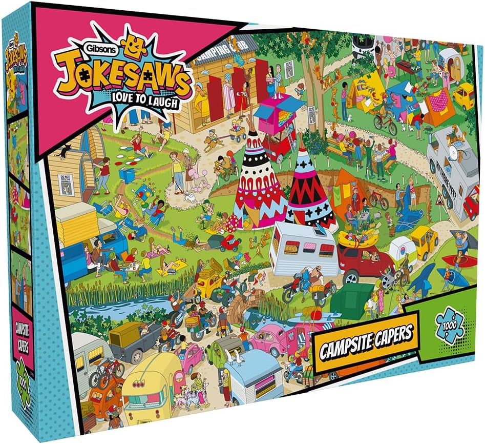 Jokesaws: Kempingkalandok Gibsons 1000 darabos kirakó puzzle (G - G7159) - puzzlegarden