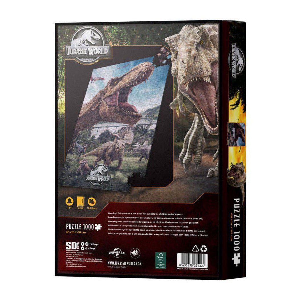 Jurrasic World - T-Rex SD-Toys 1000 darabos kirakó puzzle (SD-UNI25424 8435450254222) - puzzlegarden