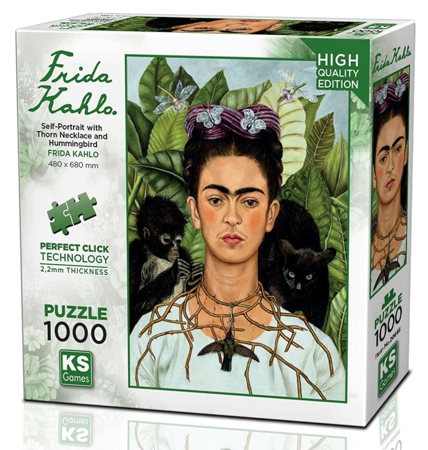 Kahlo - Önarckép tövises nyaklánccal és kolibrivel KS Games 1000 darabos kirakó puzzle (KS - 20665 8681842206656) - puzzlegarden