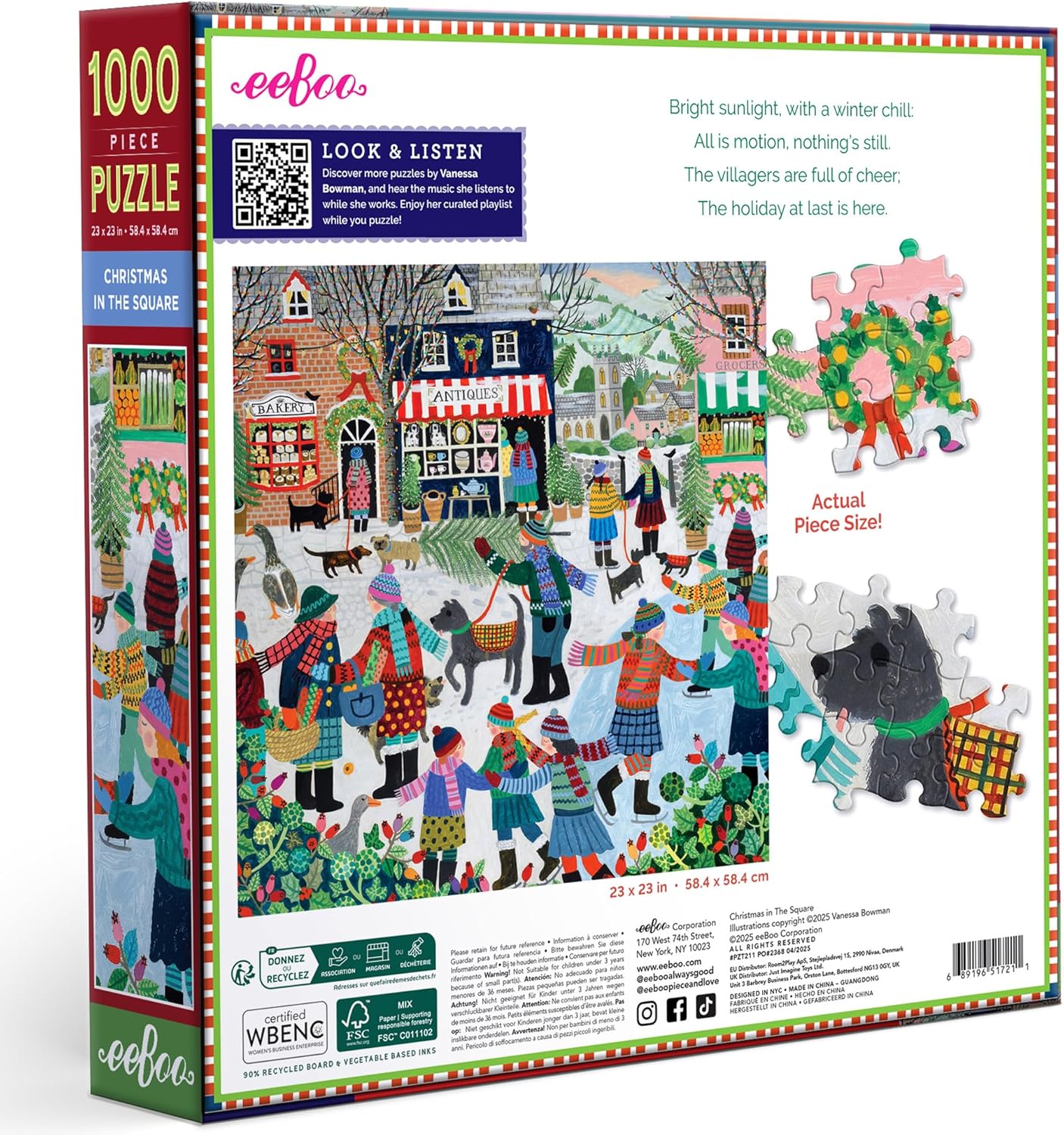 Karácsony a főtéren Eeboo 1000 darabos kirakó puzzle (EB-PZT211) - puzzlegarden