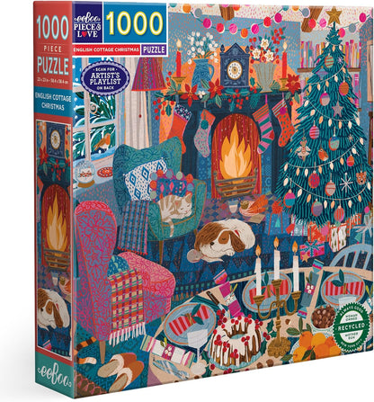 Karácsony az Angol Kunyhóban Eeboo 1000 darabos kirakó puzzle (EB - PZTECC 689196520952) - puzzlegarden