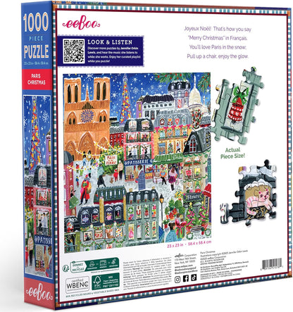 Karácsony Párizsban Eeboo 1000 darabos kirakó puzzle (EB-PZT781) - puzzlegarden