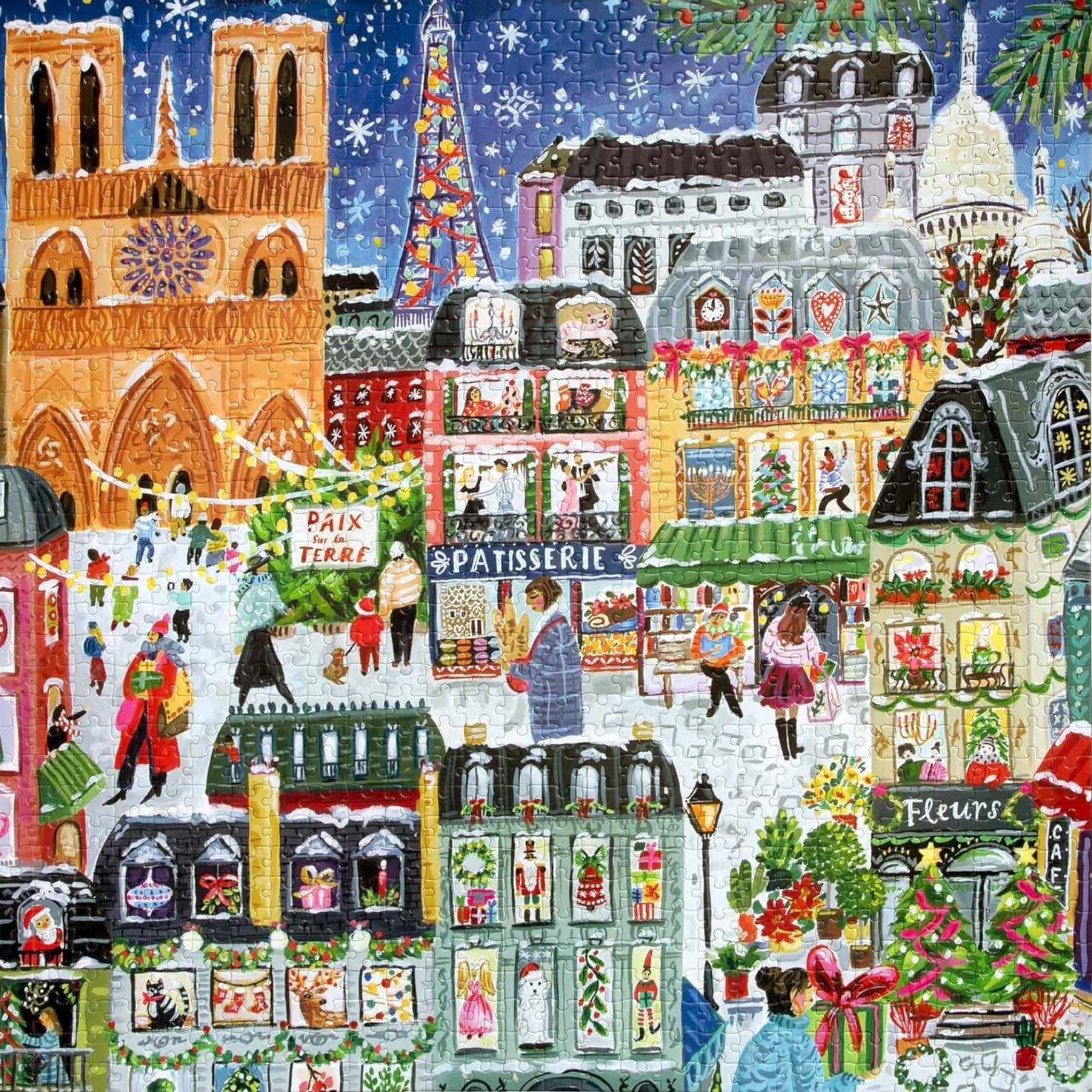 Karácsony Párizsban Eeboo 1000 darabos kirakó puzzle (EB-PZT781) - puzzlegarden