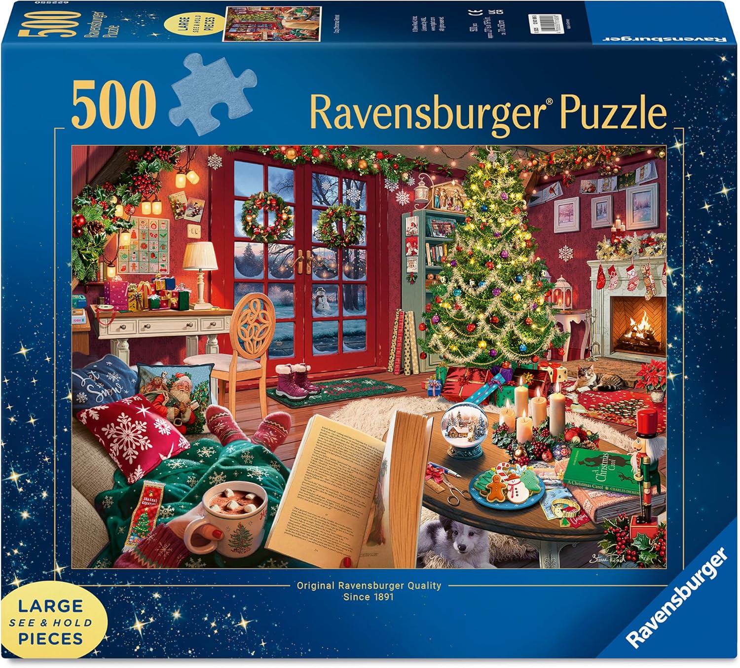 Karácsonyi bekuckózás - XXL Ravensburger 500 darabos kirakó puzzle (RA-12001805) - puzzlegarden