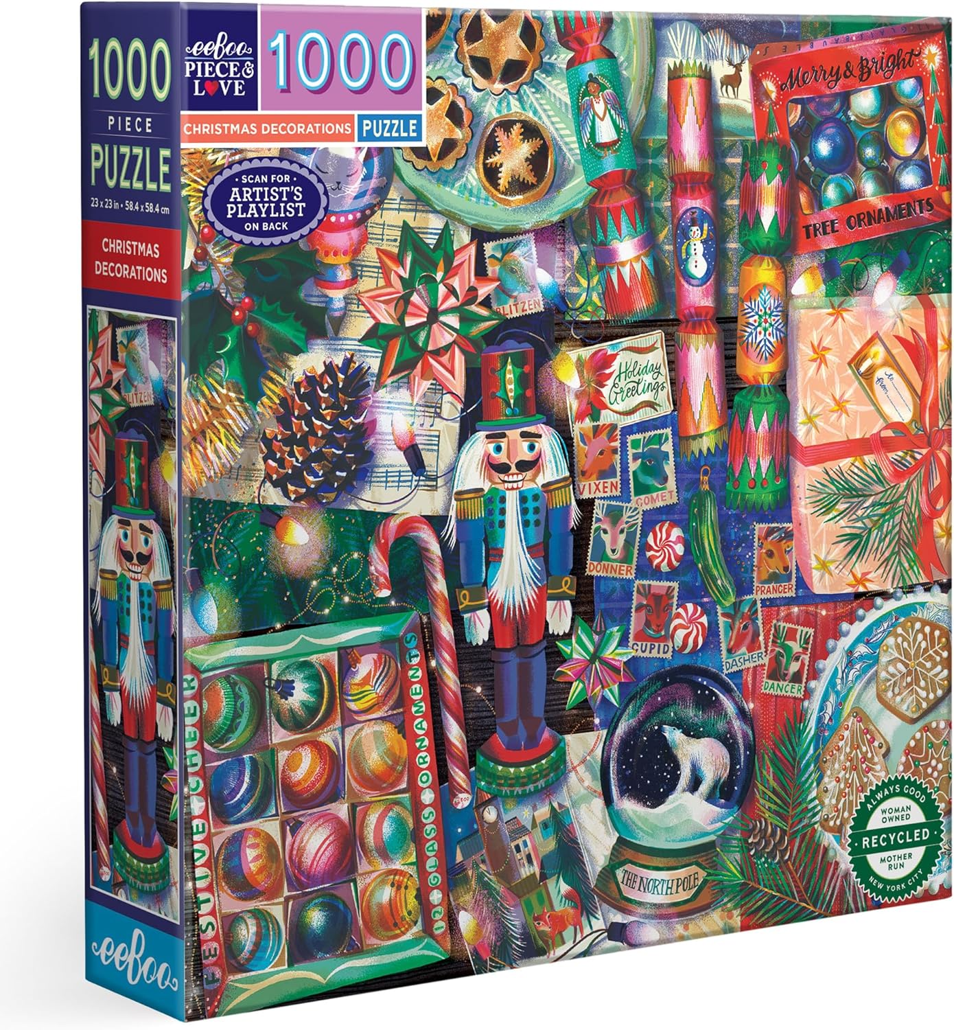 Karácsonyi Dekorációk Eeboo 1000 darabos kirakó puzzle (EB - PZTCDR 689196520969) - puzzlegarden