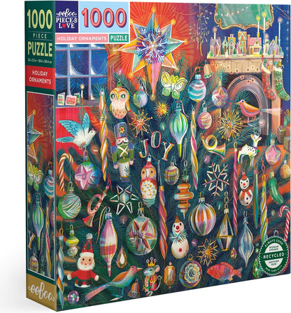 Karácsonyi díszek Eeboo 1000 darabos kirakó puzzle (EB-PZTHYO 689196514982) - puzzlegarden