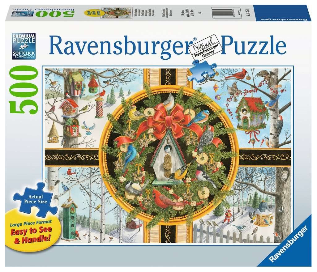 Karácsonyi Énekesmadarak - XXL Ravensburger 500 darabos kirakó puzzle (RA-16835 4005556168354) - puzzlegarden