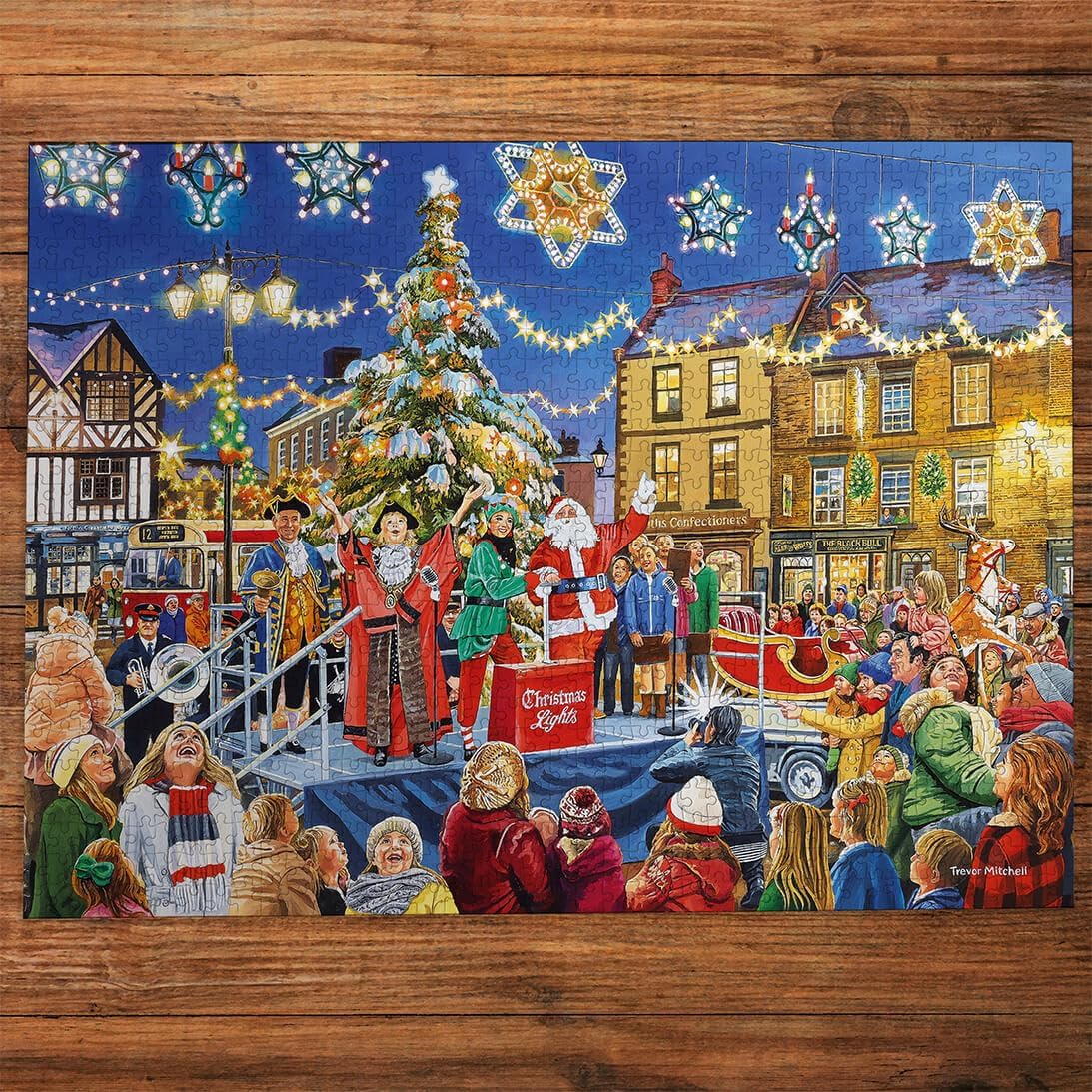 Karácsonyi fénygyújtás Gibsons 1000 darabos kirakó puzzle (G - G6452) - puzzlegarden