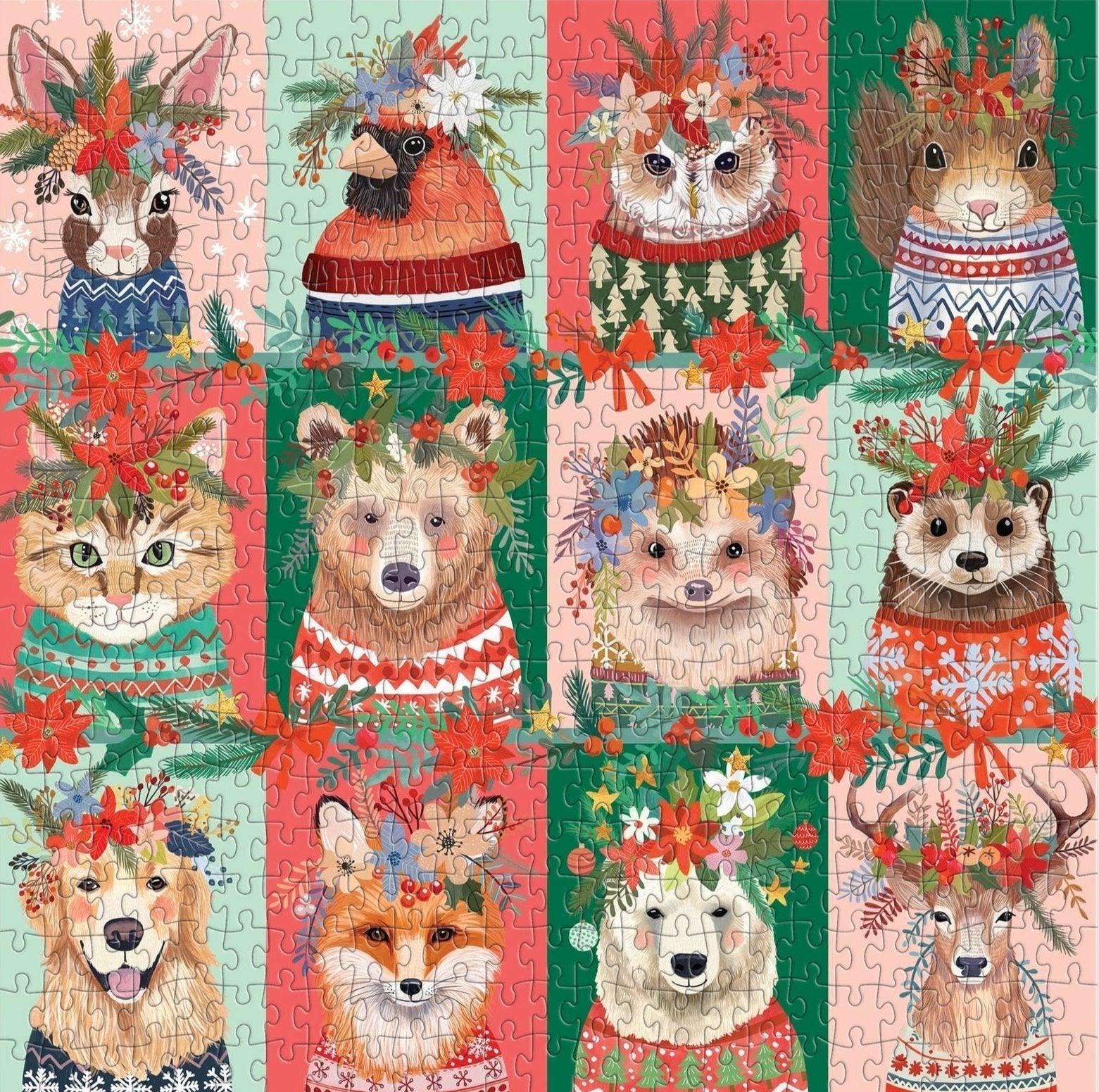 Karácsonyi Szőrgombócok Galison 500 darabos kirakó puzzle (GA-9780735382541) - puzzlegarden