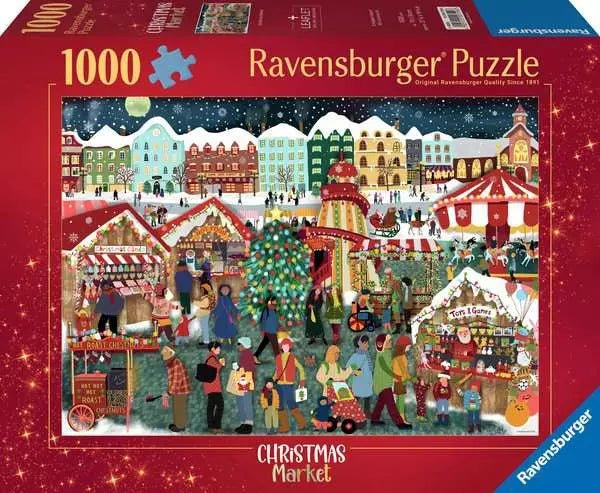 Karácsonyi Vásár - kisebb dobozos Ravensburger 1000 darabos kirakó puzzle (RA - 12000729 4005555007296) - puzzlegarden