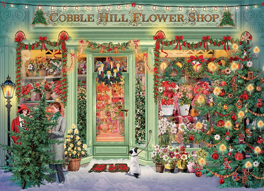 Karácsonyi virágbolt Cobble Hill 1000 darabos kirakó puzzle (CH - 40011) - puzzlegarden
