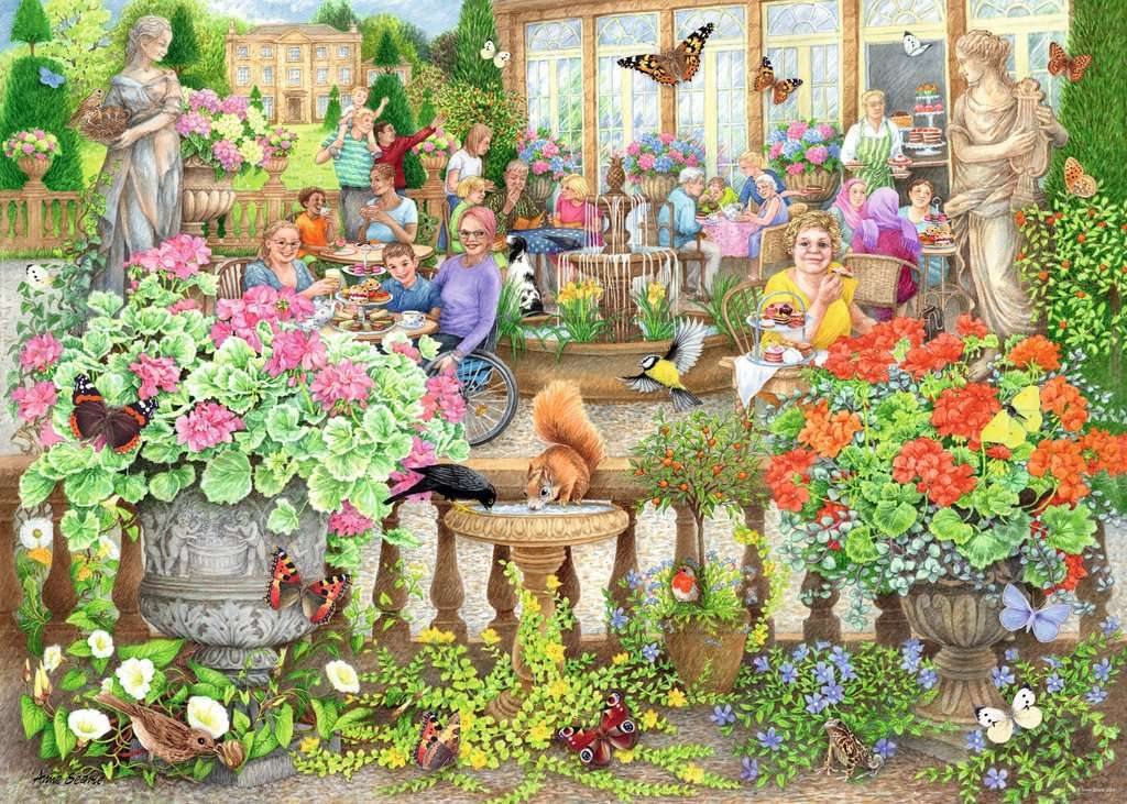 Kávézó a Télikertben Ravensburger 1000 darabos kirakó puzzle (RA-17621 4005556176212) - puzzlegarden