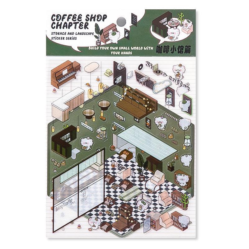 Kávézó - matricajelenet Simno 1 darabos kirakó puzzle (SN-6941776312505) - puzzlegarden