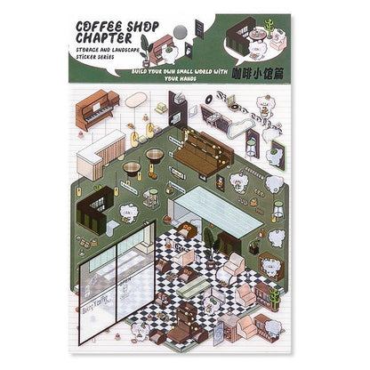 Kávézó - matricajelenet Simno 1 darabos kirakó puzzle (SN-6941776312505) - puzzlegarden