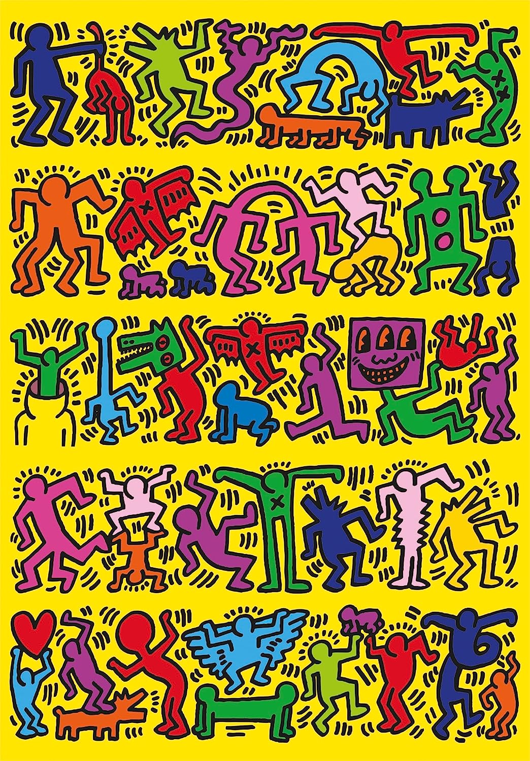 Keith Haring - Yellow Art - sérült doboz Clementoni 1000 darabos kirakó puzzle (CL-39755 8005125397556) - puzzlegarden